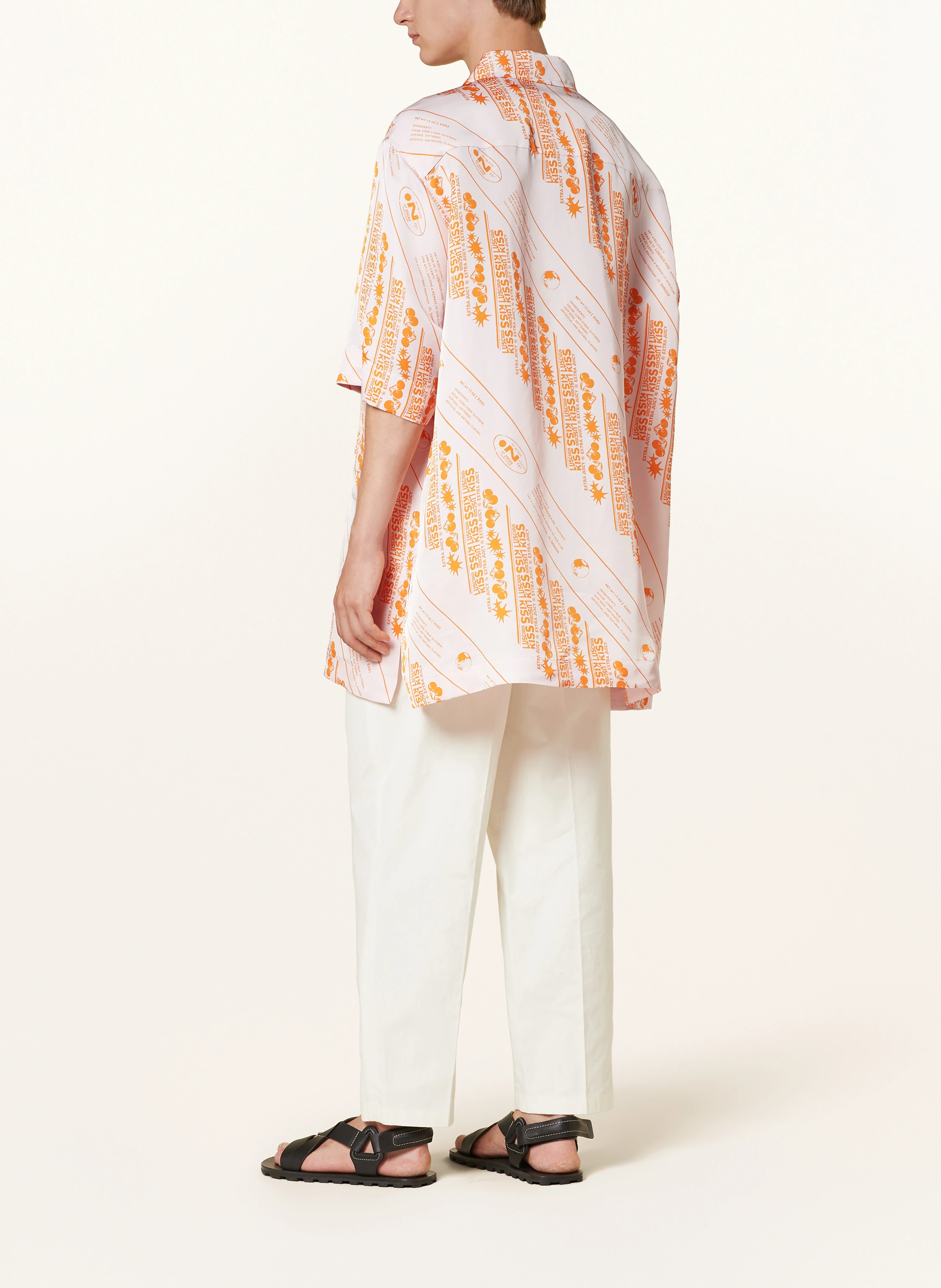 JIL SANDER Oversized-Kurzarm-Hemd Comfort Fit mit Seide