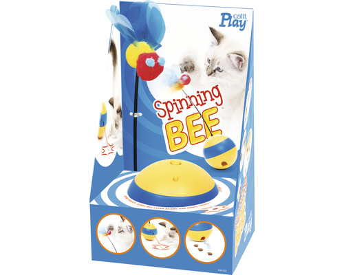 Catit Laser Kattenspeelgoed Draaiende Bij 8,3 x 8,3 x 27,3 cm blauw-geel