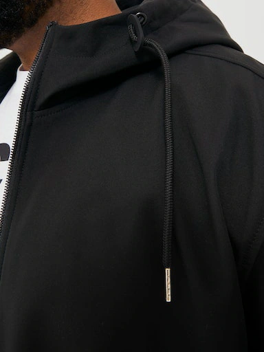 Jack & Jones PlusSize Softshelljacke »JJEBASIC mit Kapuze und wasserabweisendem Stoff« mit Kapuze unifarben, modisch, regular fit, Kunstfaser