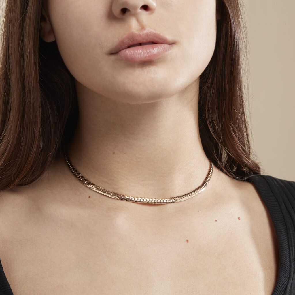 Collier Messaline Plaqué Or Jaune