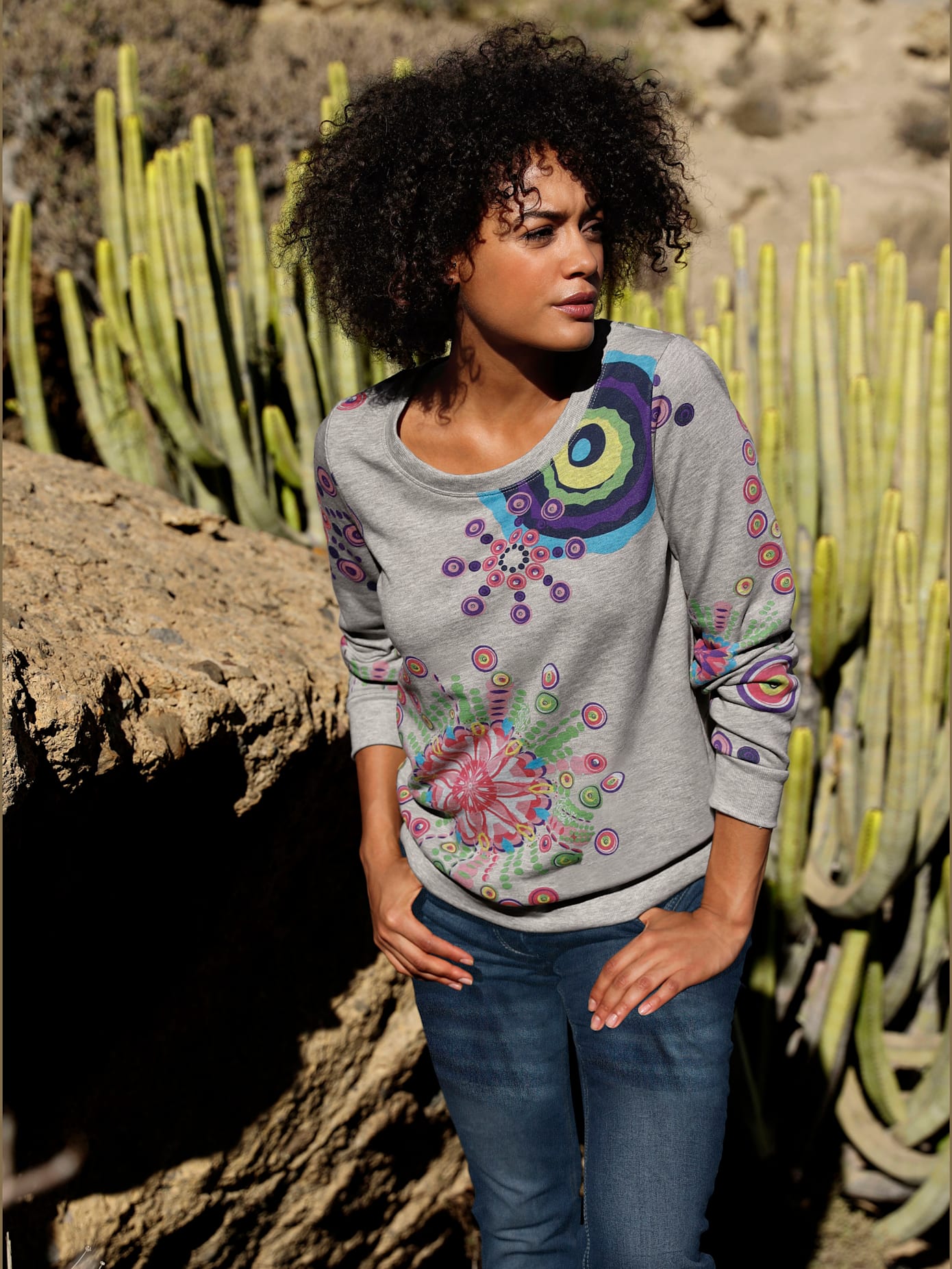 T-shirt femme à imprimé coloré
