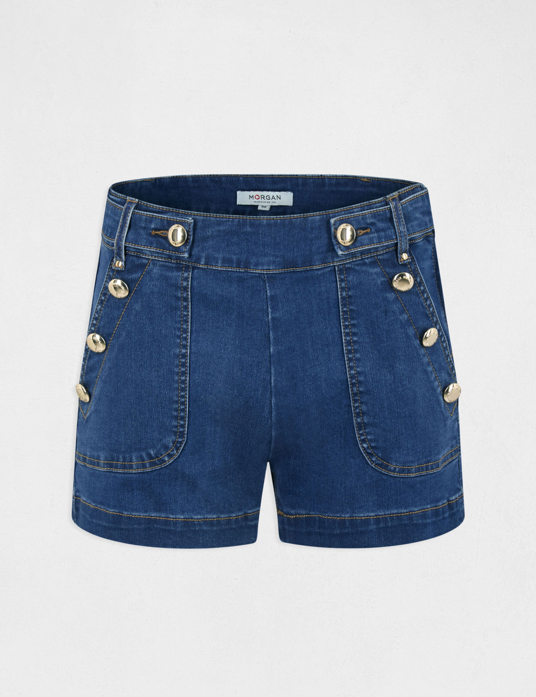 Short avec boutons jean stone femme - jean_stone