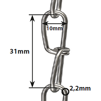 Ketting victor verzinkt 1 meter