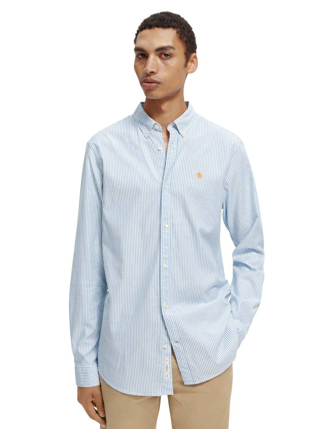 Scotch & Soda| Herren Hemd ESSENTIALS Regular Fit Langarm