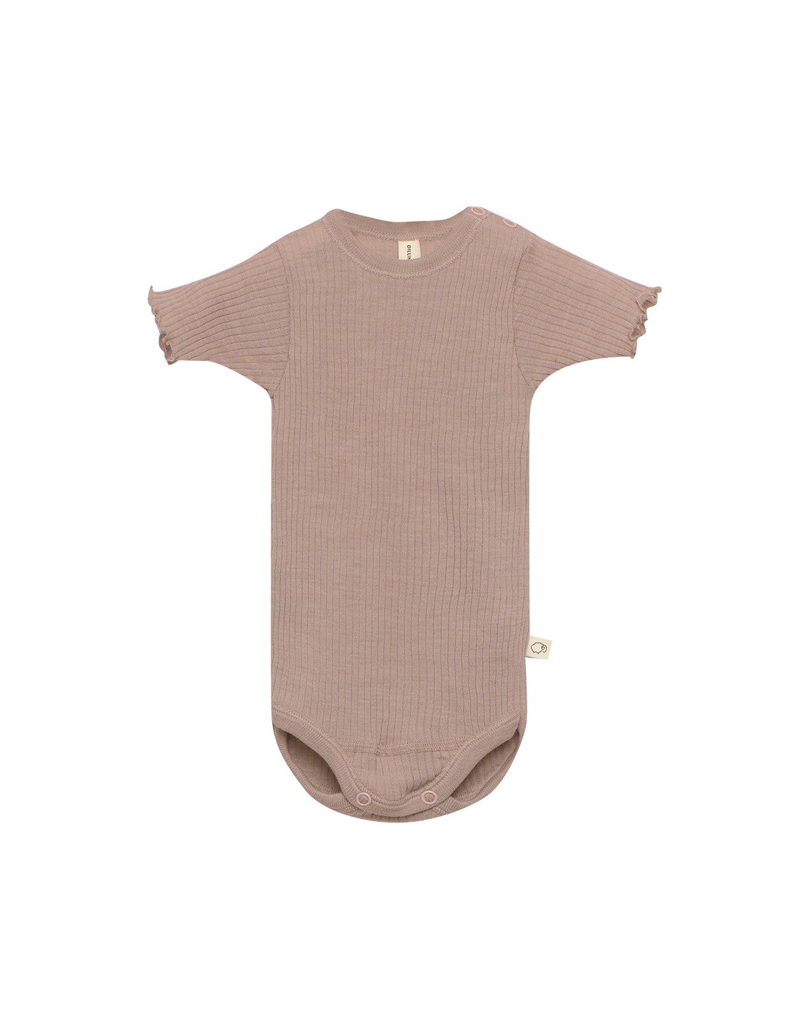 Romper met korte mouw van merinowol voor baby's