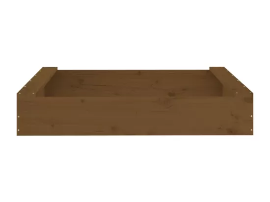 Bac à sable jeu bois marron 111 x 111 x 20 cm 02_0041523