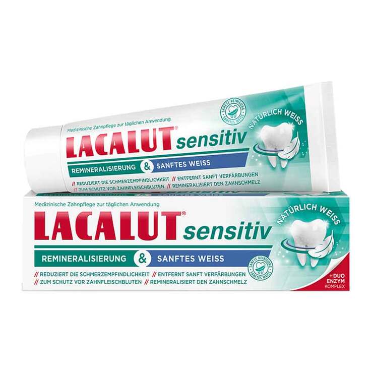 Lacalut sensitiv Remineralisierung & sanftes Weiß, 75 ml