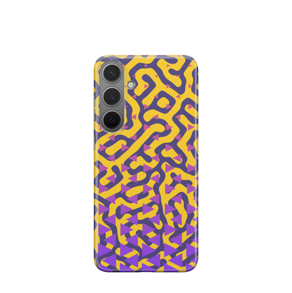 Samsung Galaxy S24 Plus Gummi Hülle Mystisches Labyrinth 2 - Gelb