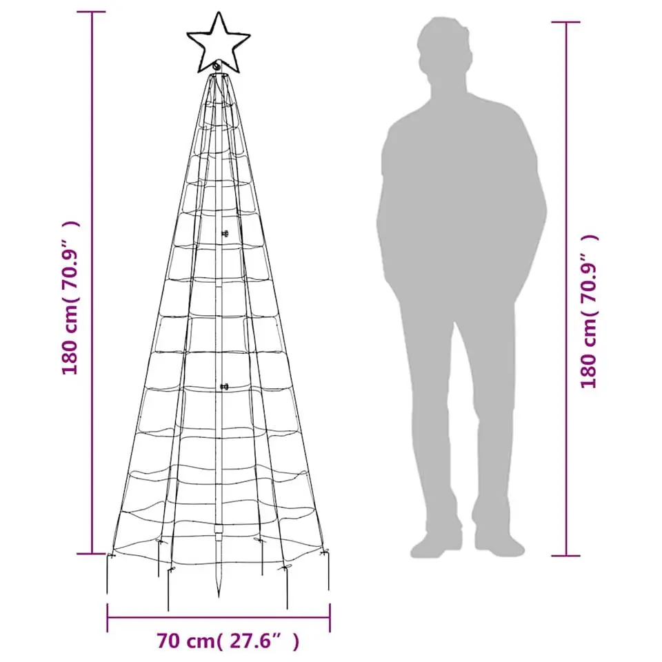 vidaXL - Led-kerstboom - Warmwit