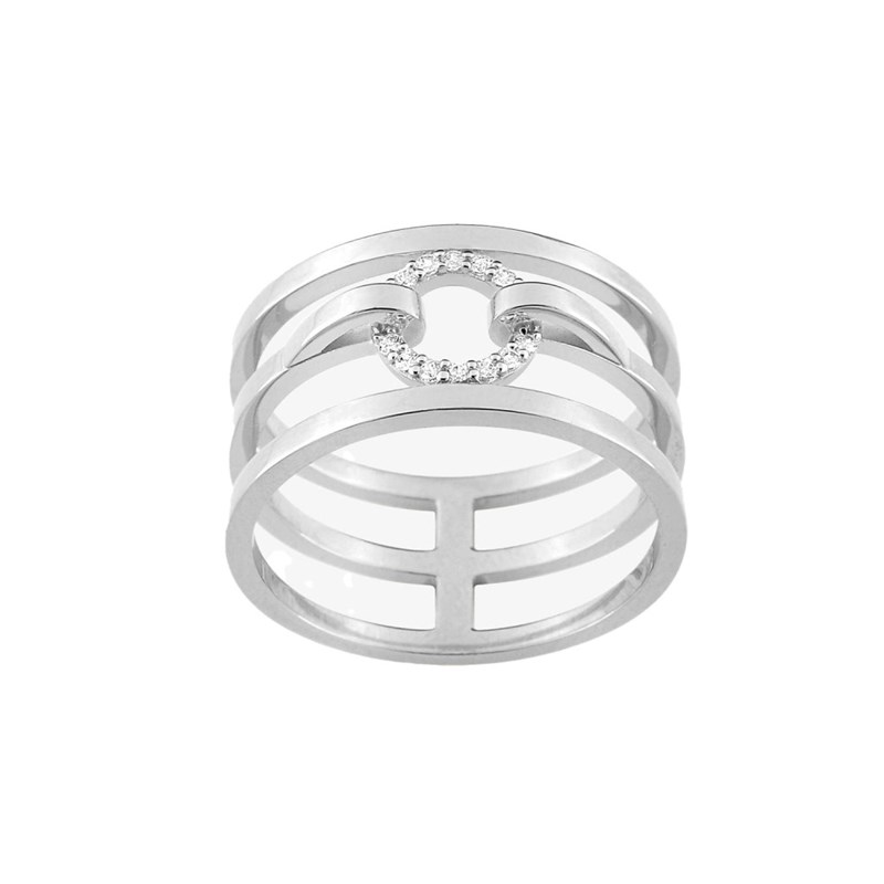 Bague femme - Oxyde de zirconium - Argent 925
