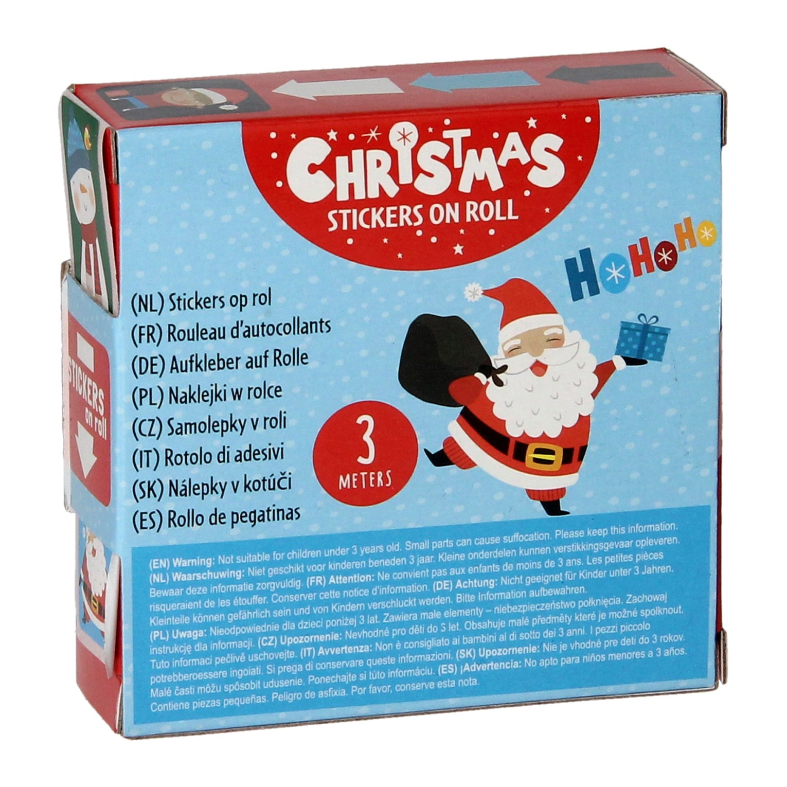 Kerststickers op Rol, 3 meter