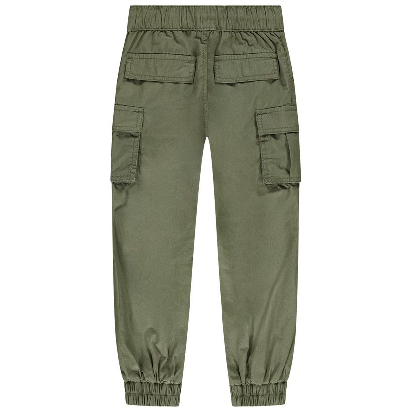 Pantalon cargo style parachute à poches pour garçon - Kaki