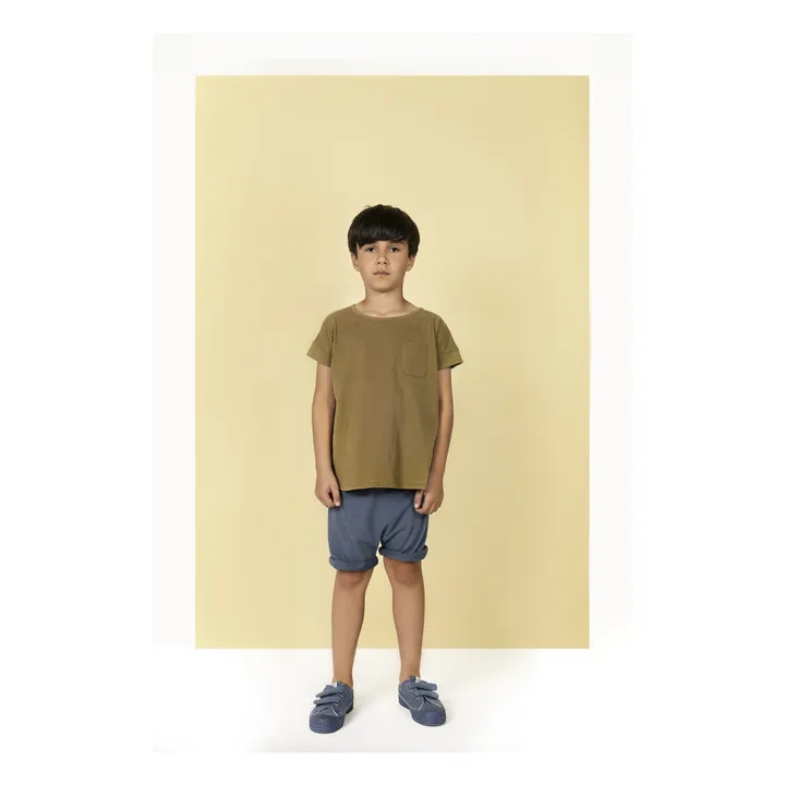 Gray Label Short Coton Bio | Bleu gris