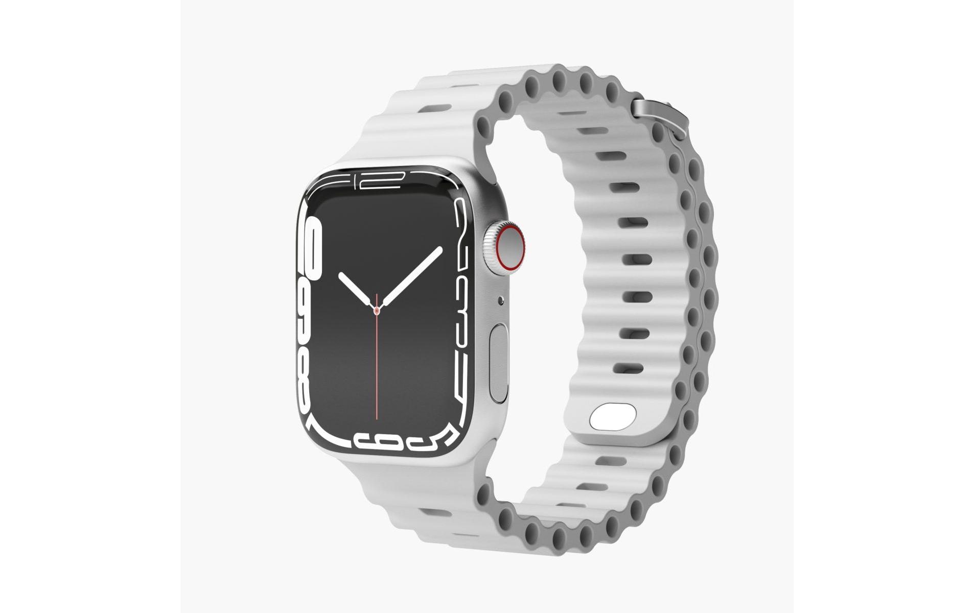 Wave Band Apple Watch 42/44/45/49 mm Light GrayArmband für Apple Watch 42/44/45/49 mm