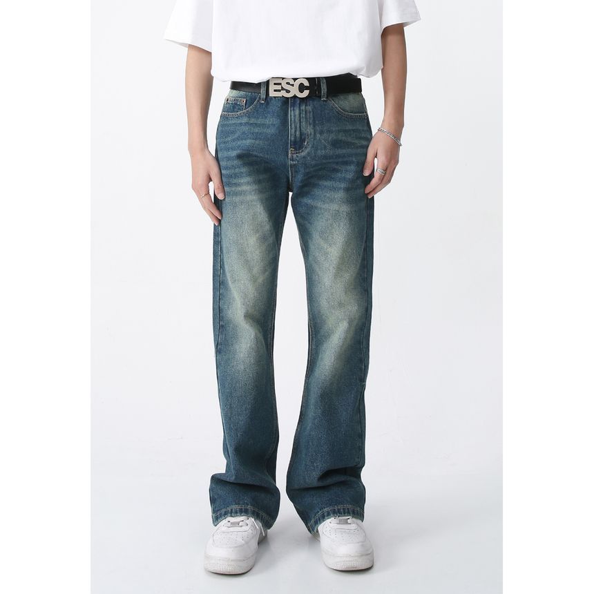 FAERIS - High Waist Washed Boot Cut Jeans