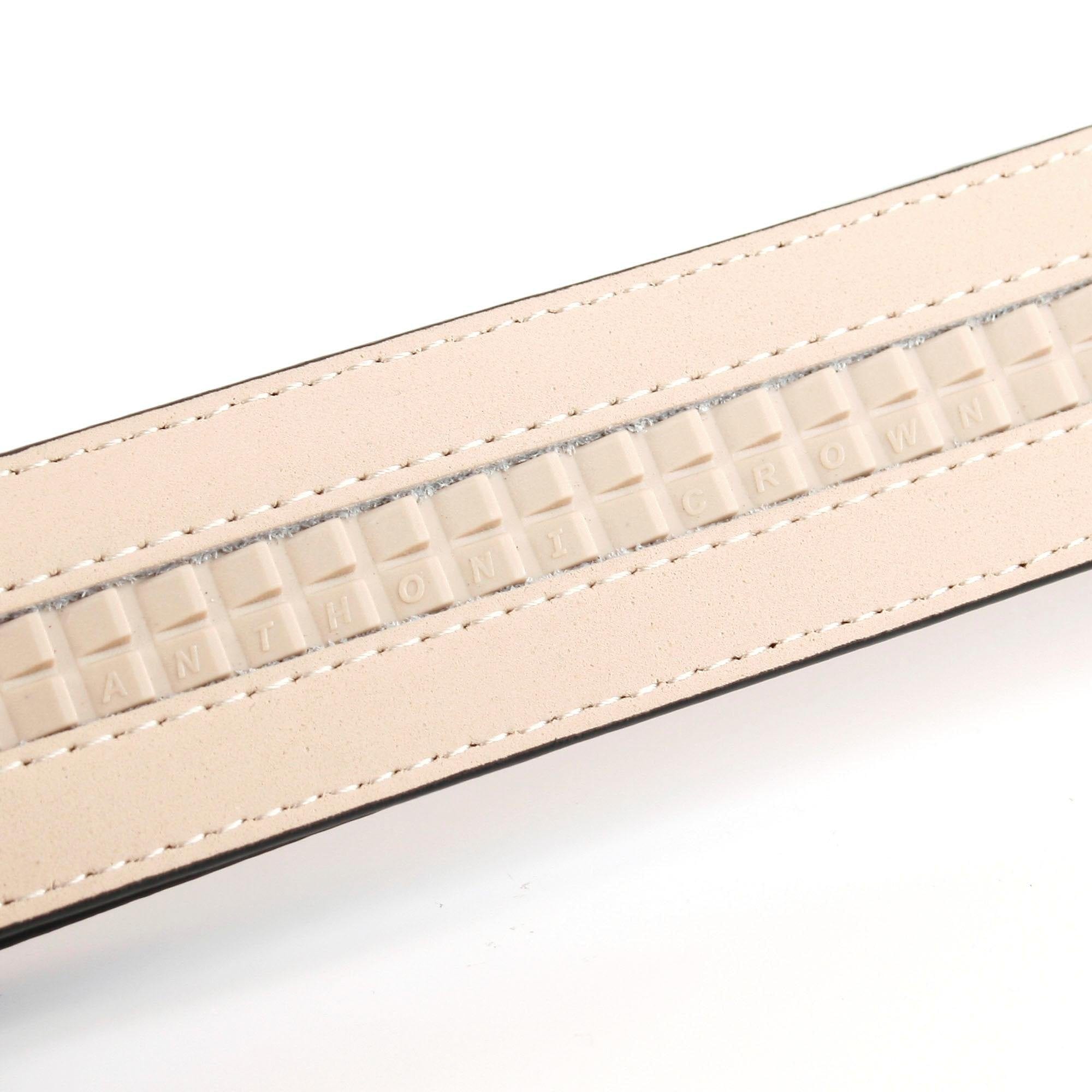 Anthoni Crown Ledergürtel mit tonalem Stitching, leicht bombiert