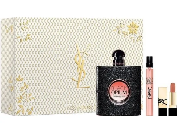 Bundle Yves Saint Laurent Black Opium EDP 90ml   EDP 10ml   lipstick rouge pur couture