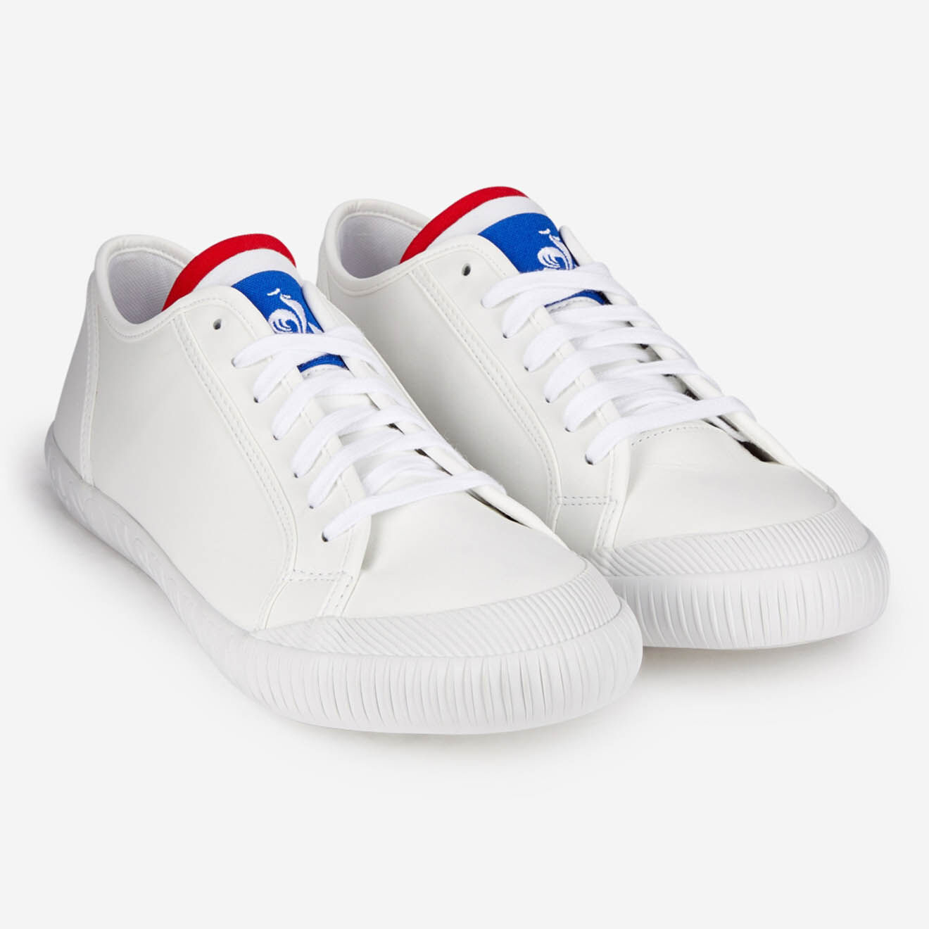 Le Coq Sportif Baskets en Cuir Nationale blanches