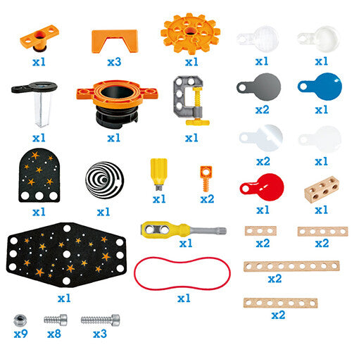 Hape bouwset optica laboratorium - 54-delig