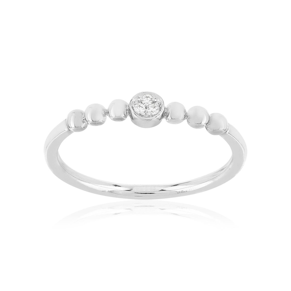 Bague argent zirconias