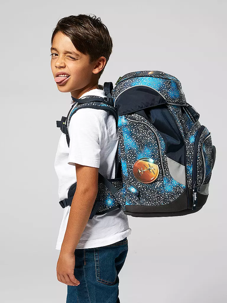 ERGOBAG Schultaschen Set 6tlg. Pack - Bär Anhalter durch die Galaxie dunkelblau
