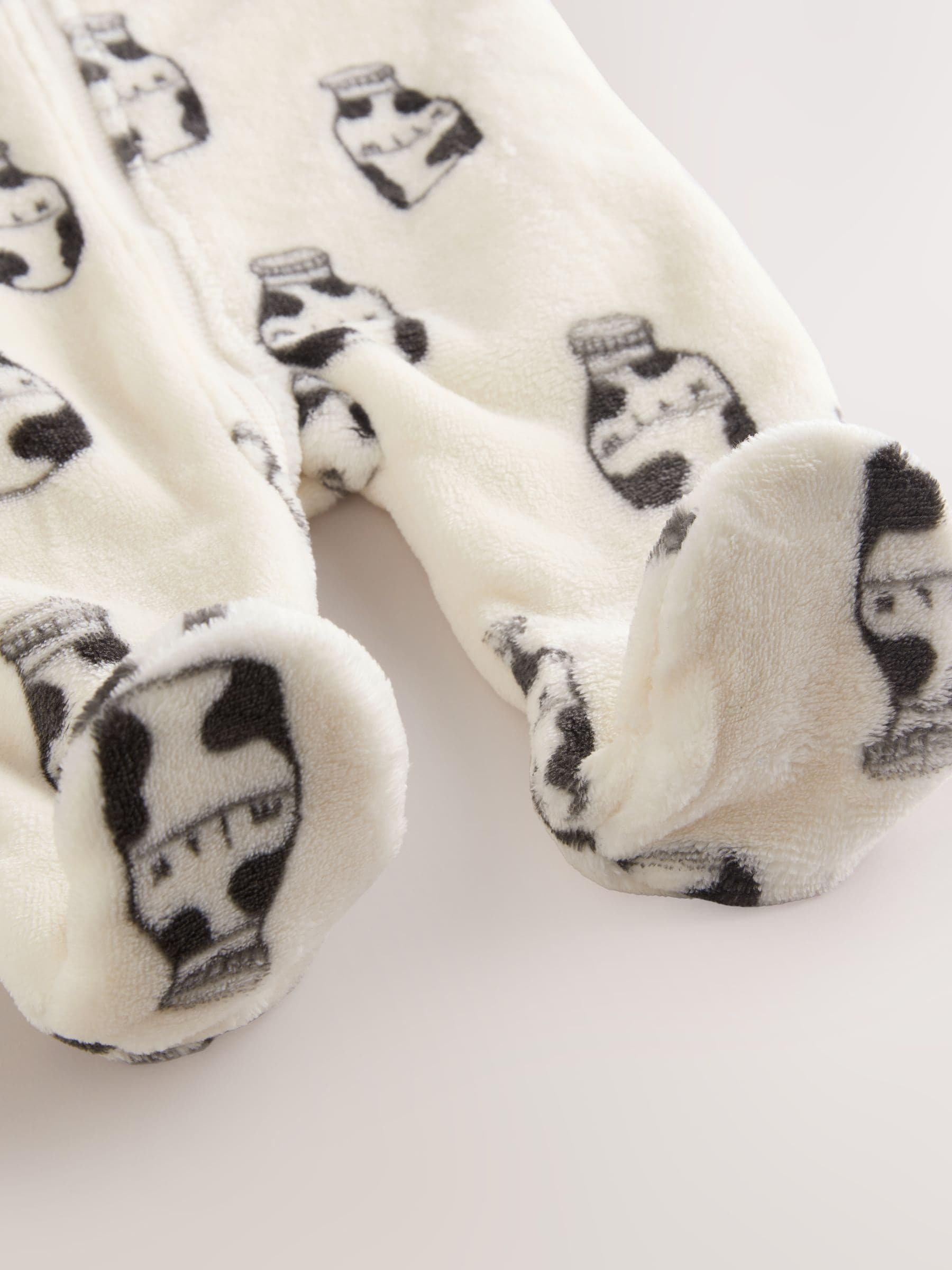 Wit - Fleece babypyjama