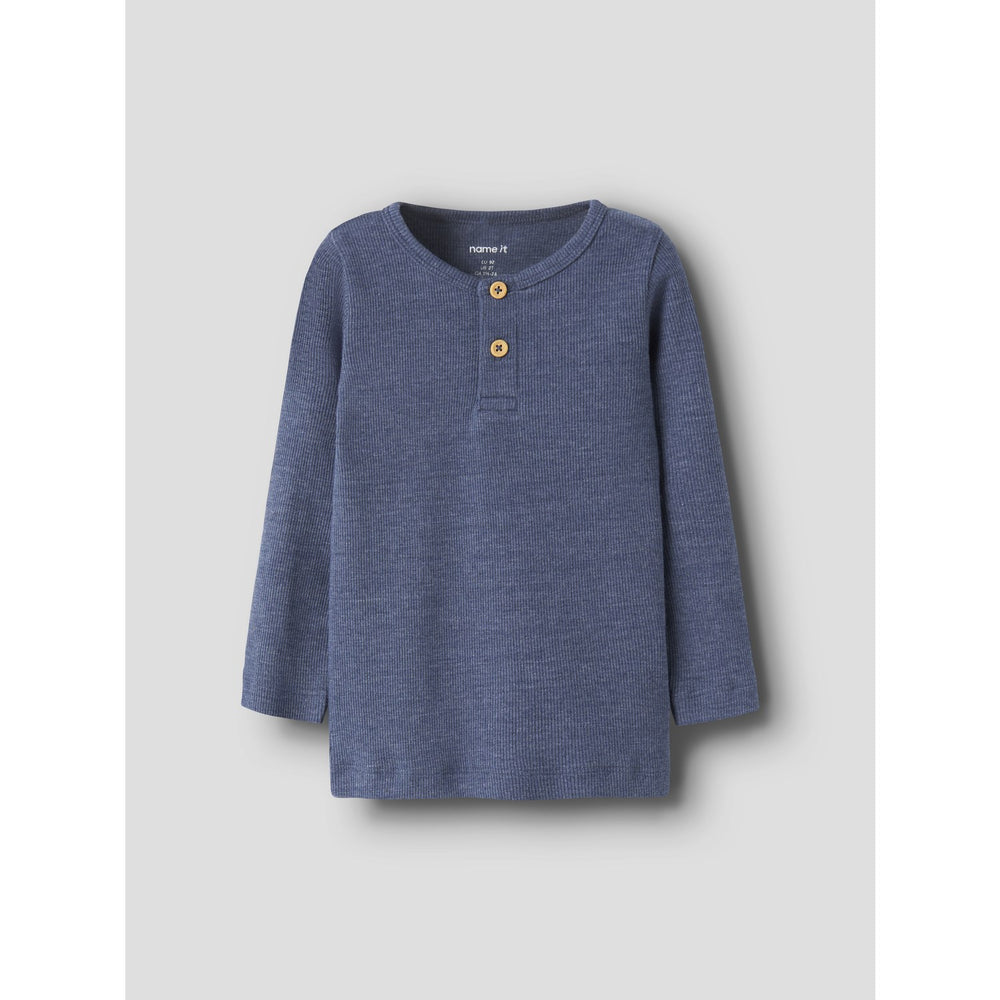 Køb Name It Vintage Indigo Melange Nmmkab Ls Top Noos