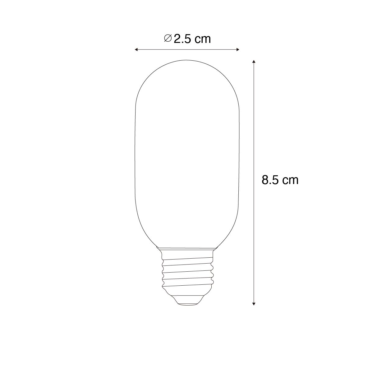 Set van 5 E14 dimbare LED lampen goud T25 4W 300 lm 2200K