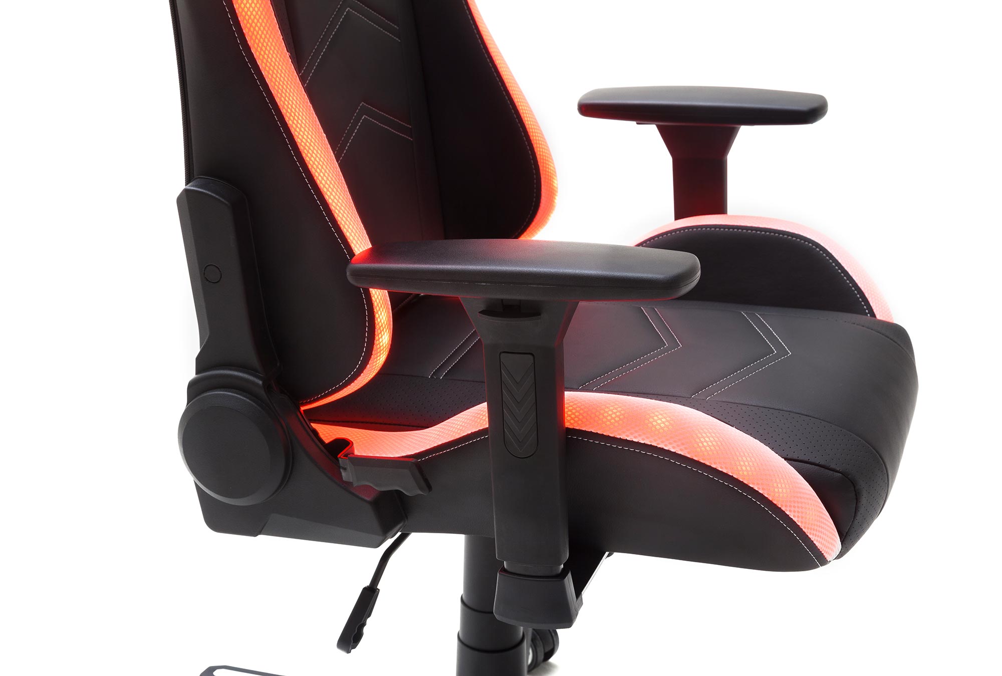 Gaming-Drehstuhl - schwarz - mit LED-Beleuchtung