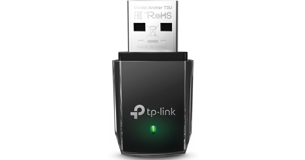 TP-LinkArcher T3U AC1300 mini draadloze MU-MIMO USB-adapter wlan adapter  (Zwart)