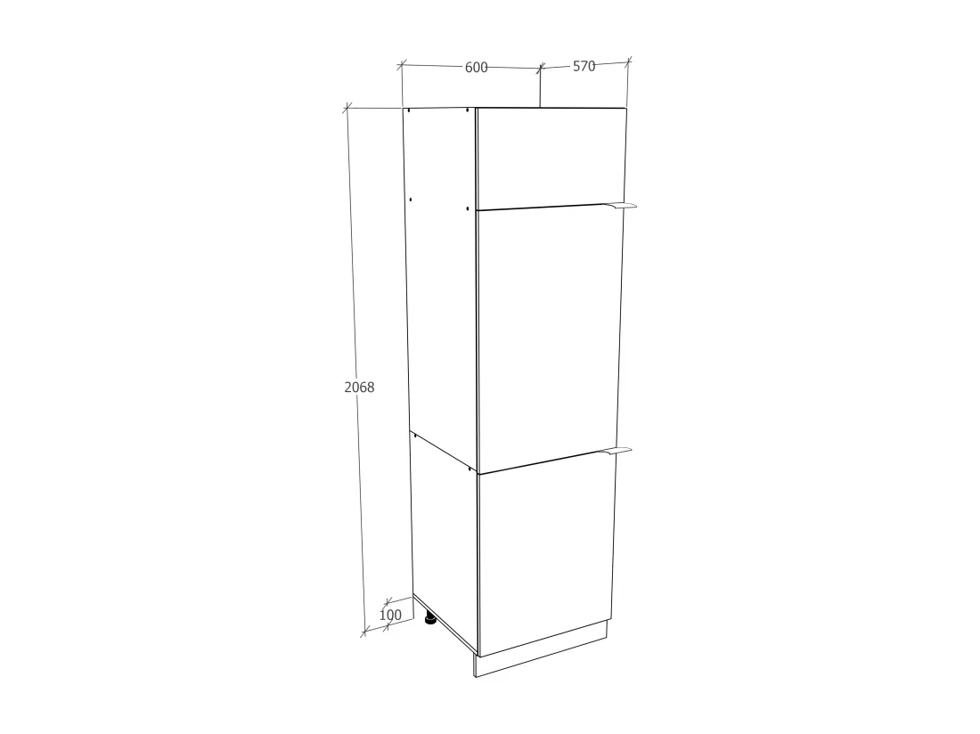 Armoire de cuisine L. 60 cm Armoire haute Fasola