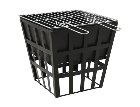 VIDAXL - Cheminée traditionnelle Foyer et barbecue 2 en 1 34x34x48 cm acier