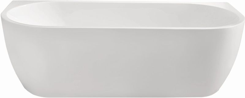 Bws Half Vrijstaand Ligbad Back To Wall 170x75 cm Acryl Wit