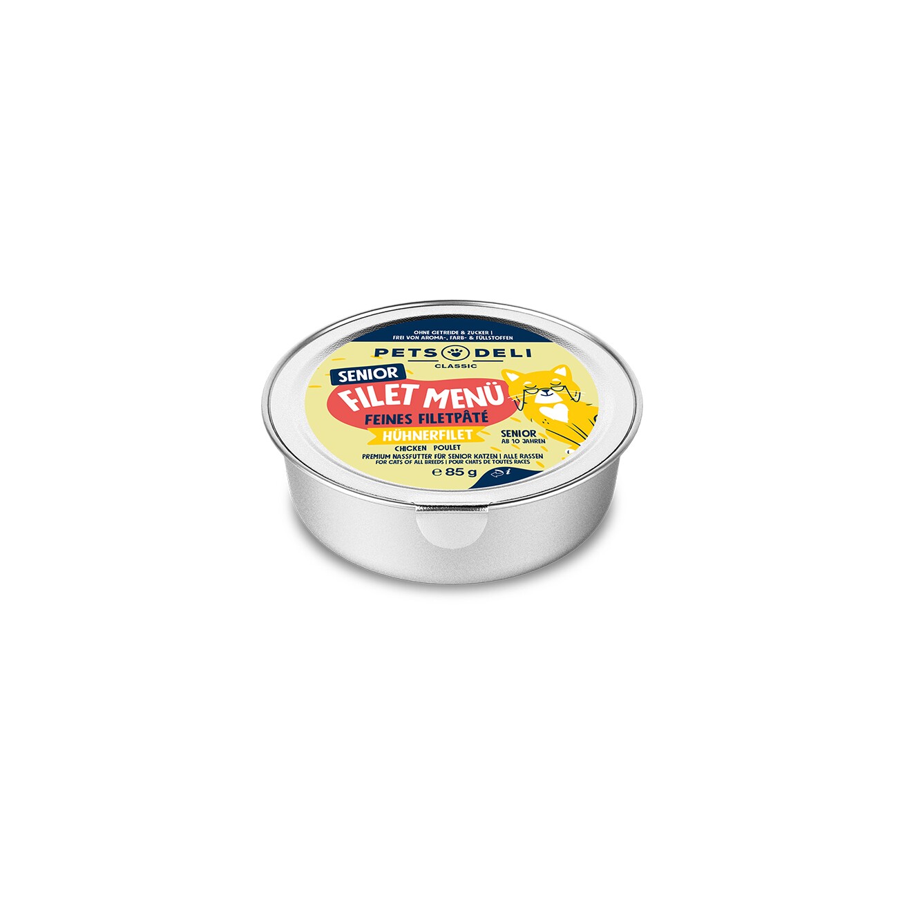 Pets Deli Nassfutter Katze, Senior, Filet Menü Hühnerfilet 12x85g