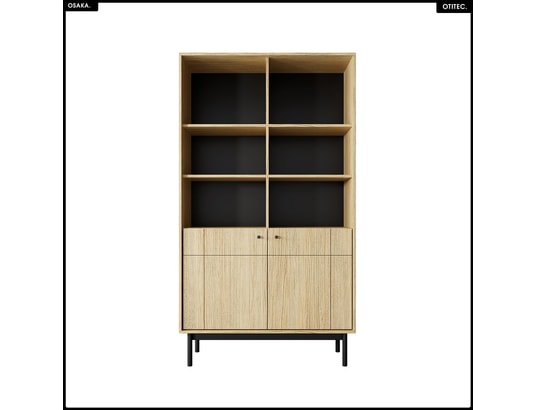 OTITEC - Bibliothèque ouverte – l.104 x h.185 x p.39 cm – osaka - ch...