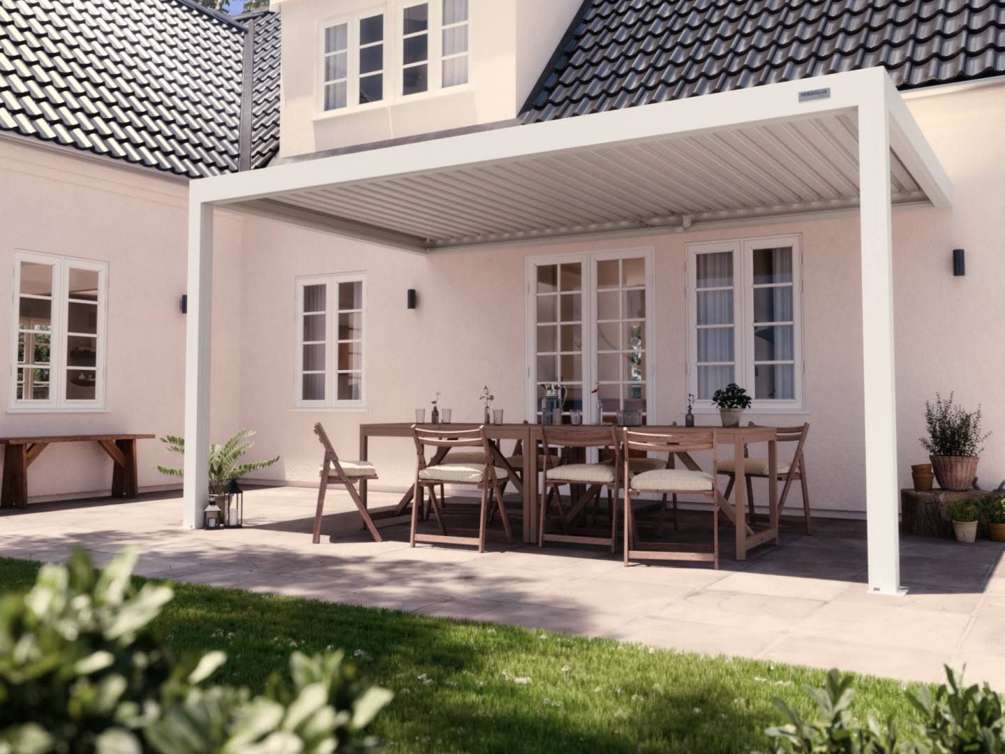 pergolux Lamellenpergola manuelles Dach SnapFIT Zubehör
