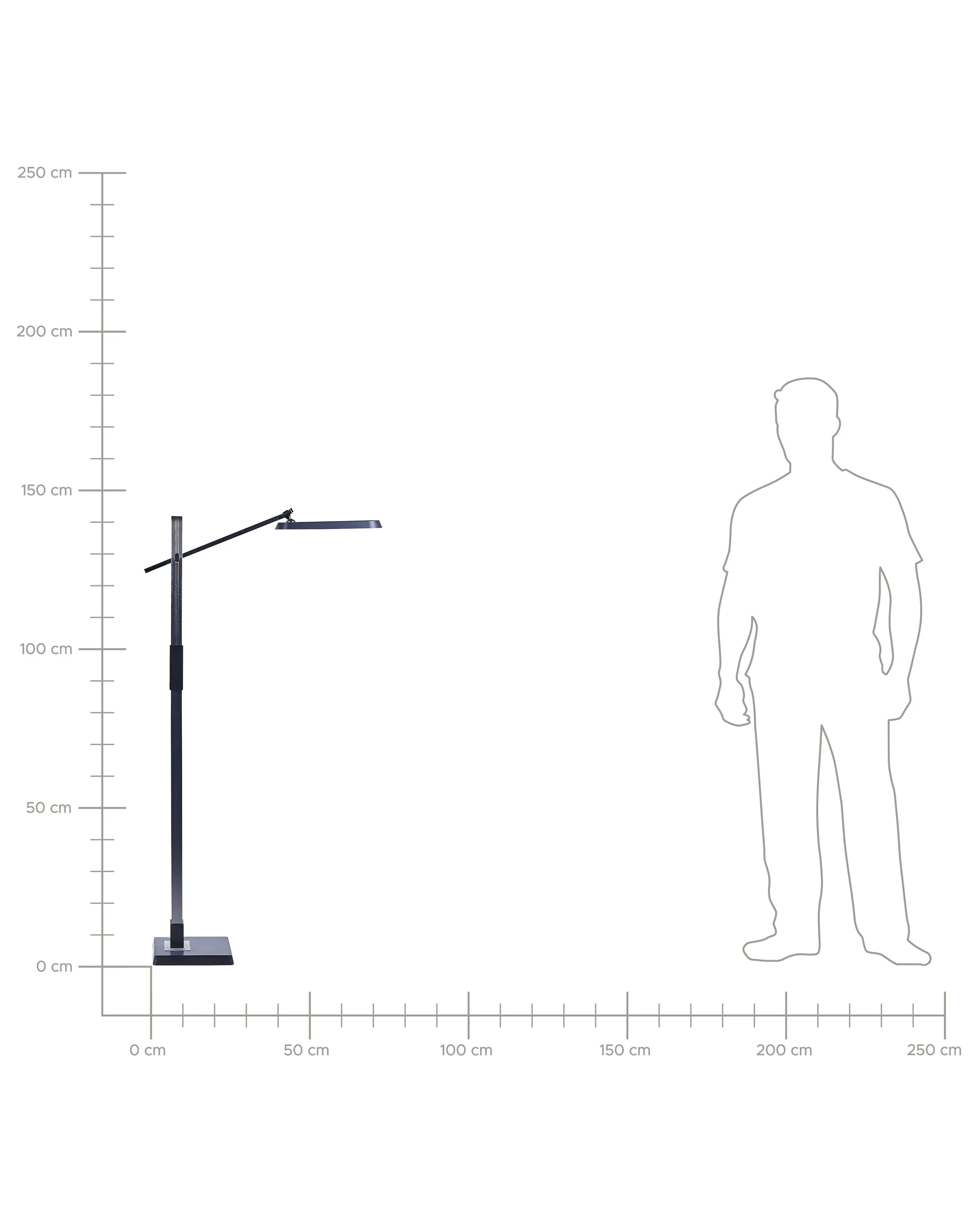 LED staande lamp AQUARIUS met dimmer Metaal Donkergrijs