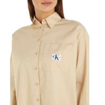 Chemise à manches longues femme Label Relaxed Shirt CALVIN KLEIN