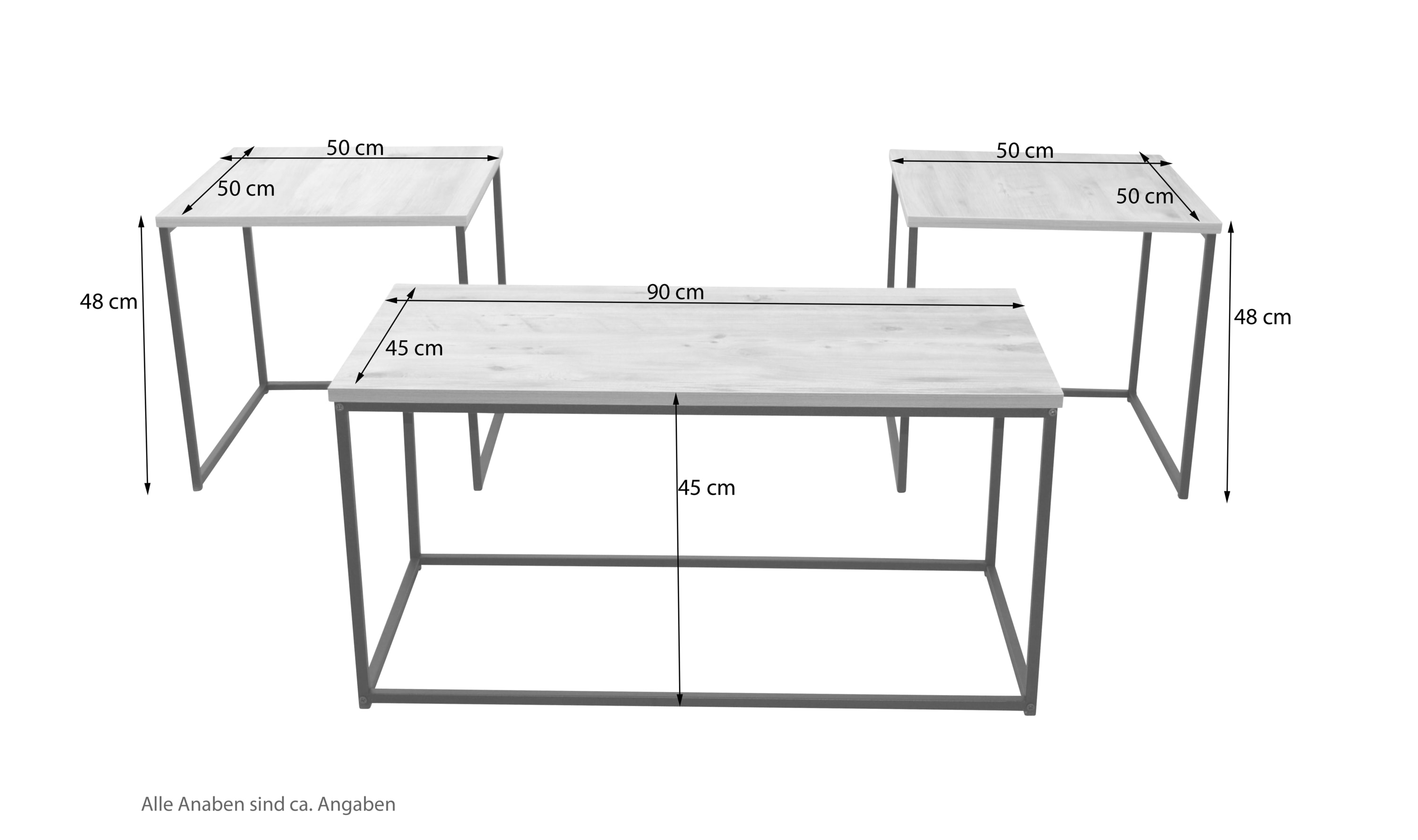 möbel direkt online 3tlg. Tisch-Set Heike