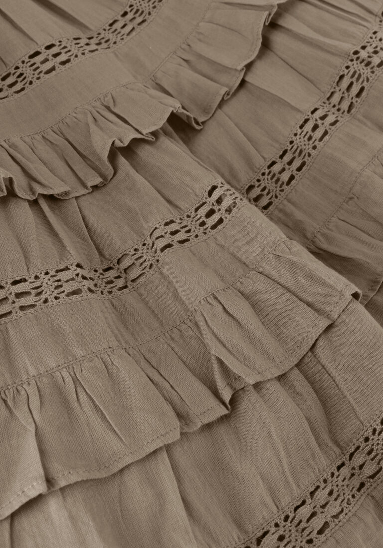 NOTRE-V taupe notre-v mini jurk voile dress