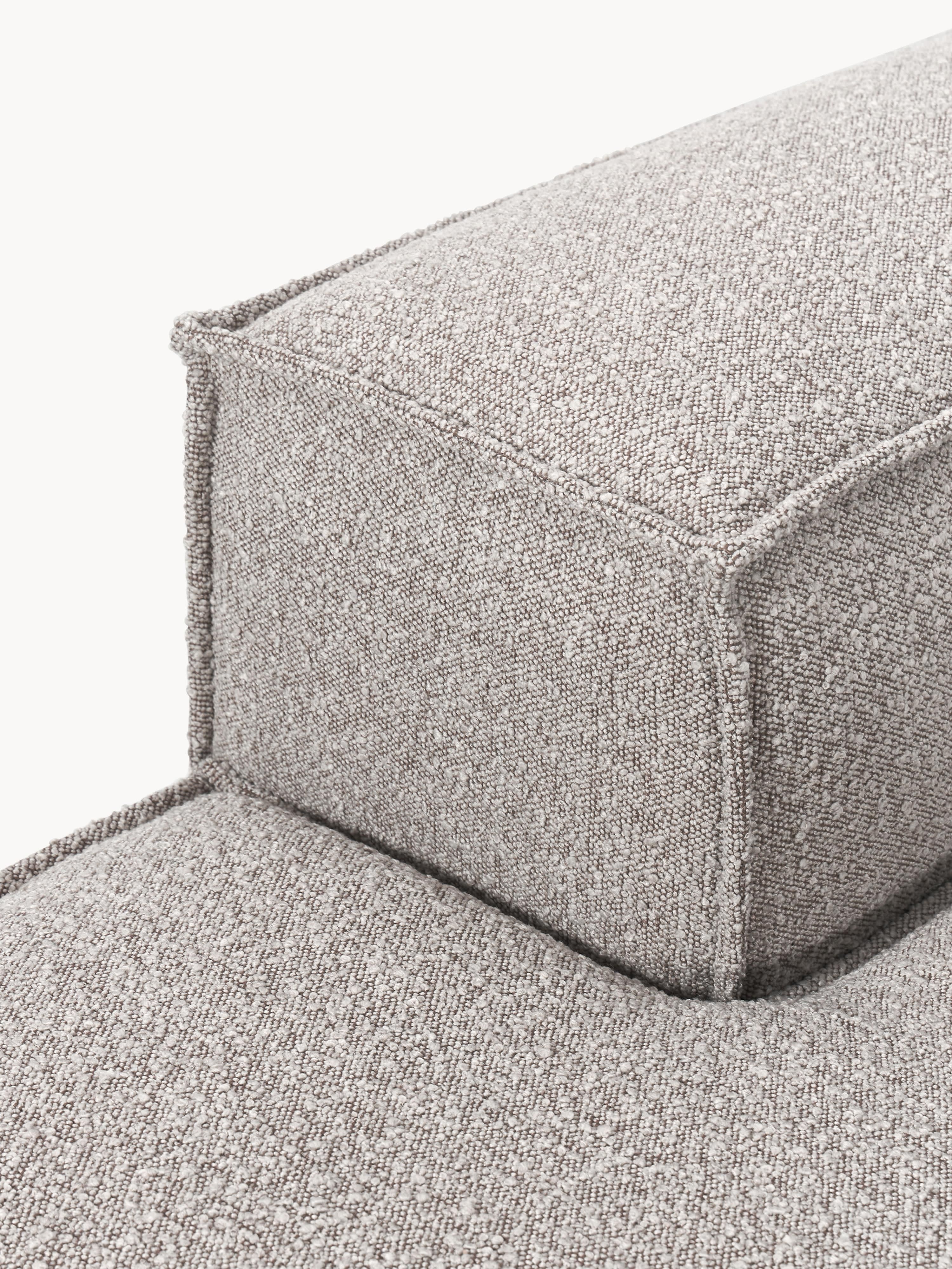 Chaise longue module Lennon van bouclé