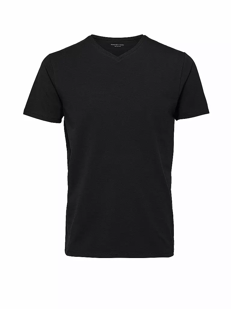 SELECTED T-Shirt SLHNEWPIMA schwarz