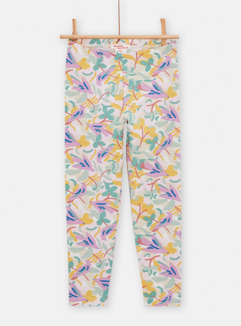 Legging imprimé fleuri pour fille