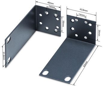 TP-Link - 13-inch Switches Rack Mount Kit - Switch - Zwart - Metaal