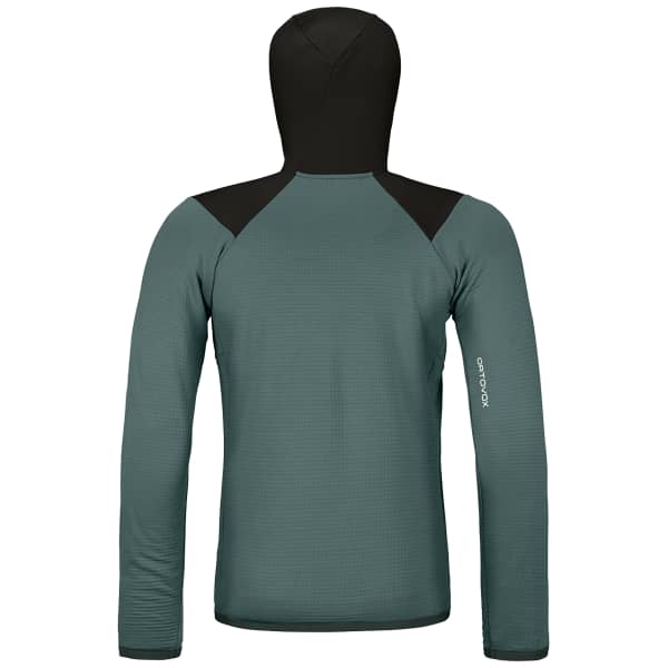 Veste polaire ski rando ORTOVOX FLEECE GRID HOODY DARK ARCTIC GREY