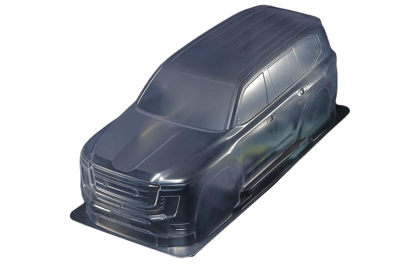 Karosserie Toyota Land Cruiser 300 unlackiert, 1:10Karosserie für CC-02 oder ähnliche Off-Road Modelle