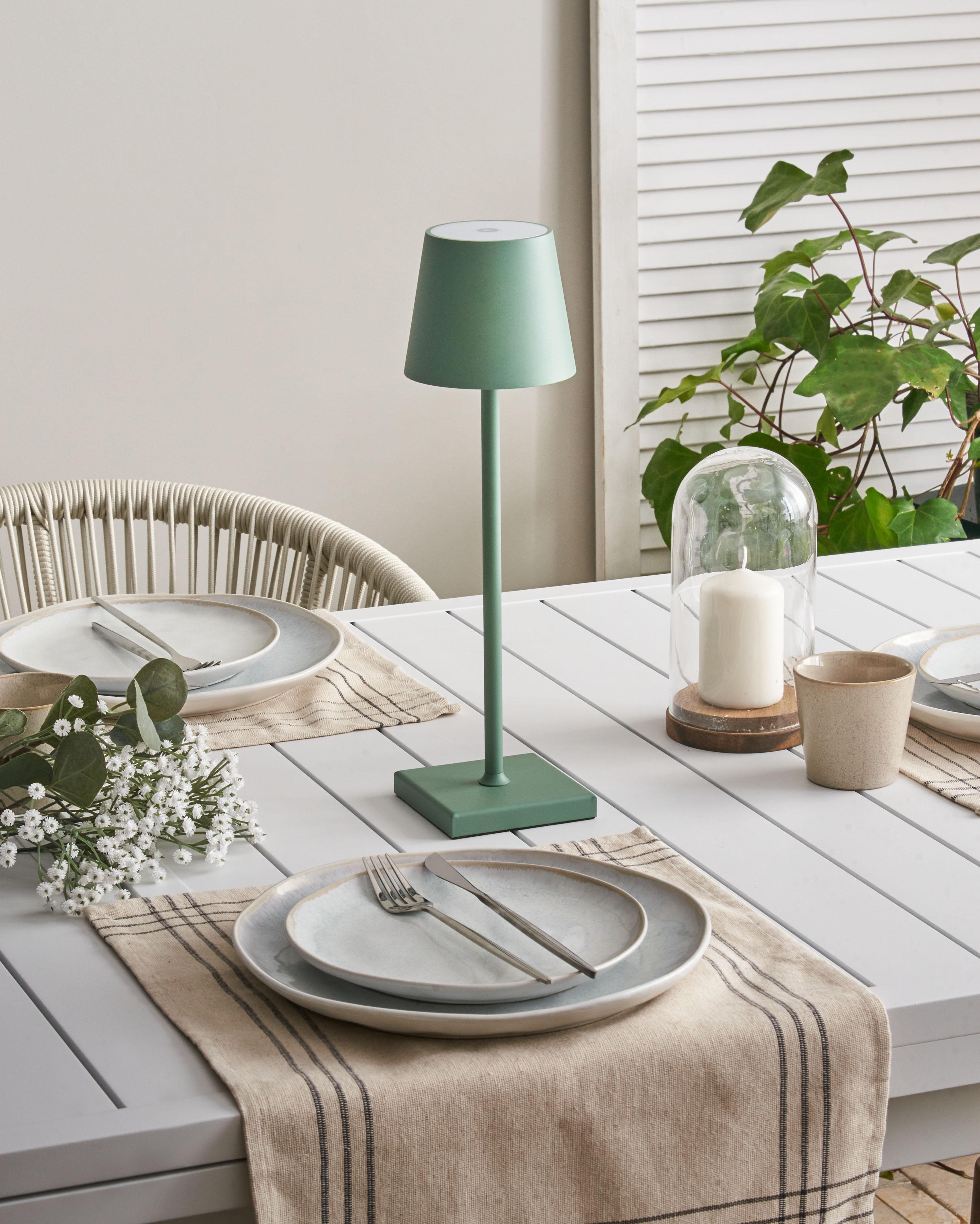 LED draadloze tafellamp BACEIRO met dimmer Metaal Groen