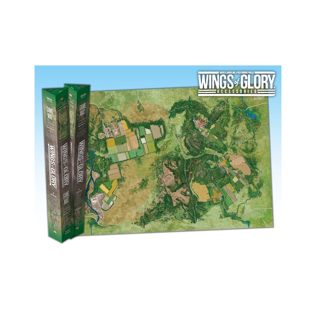 Terrain Mat Tissue - Wings of Glory : Game Mat Countryside - 68x98