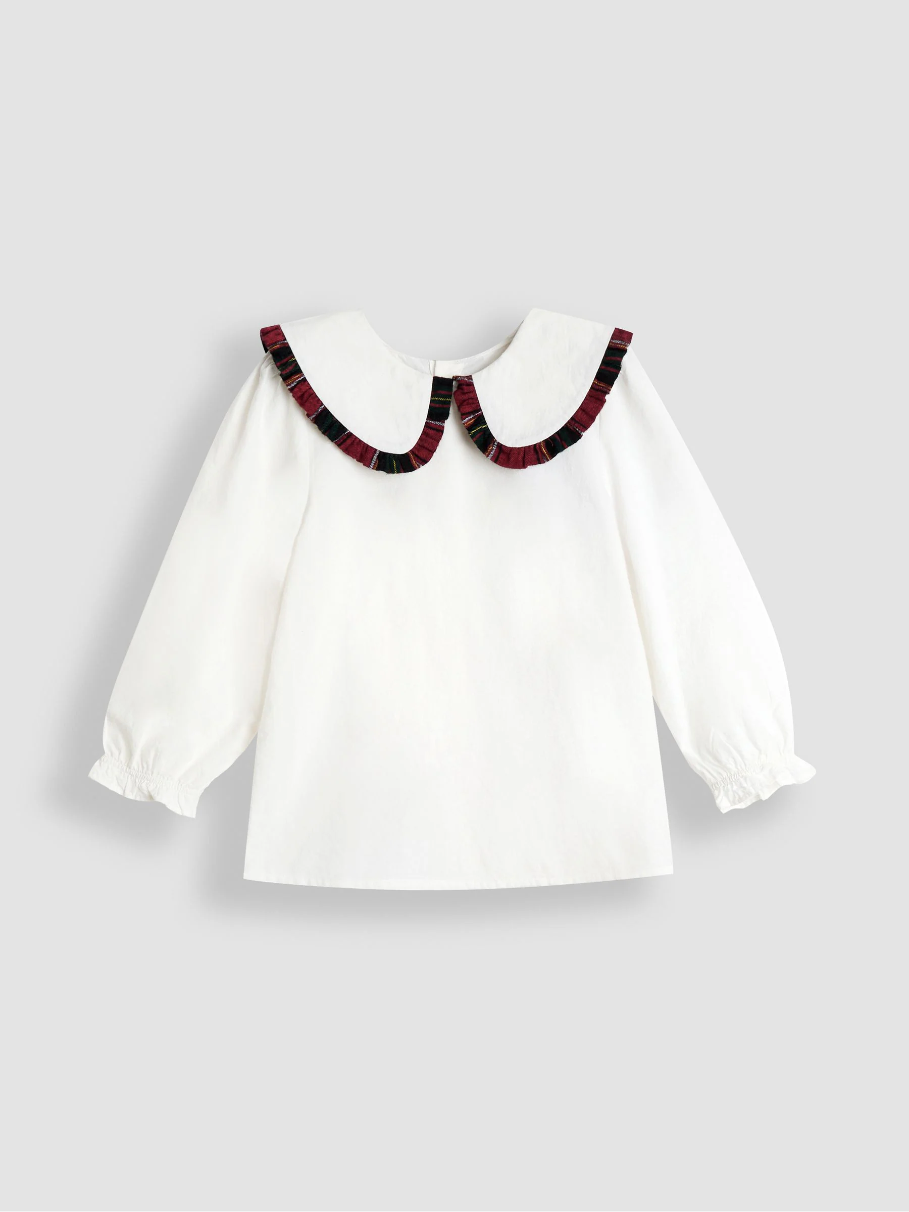 JoJo Maman Bébé Frill Collar Blouse & Velvet Skirt Set