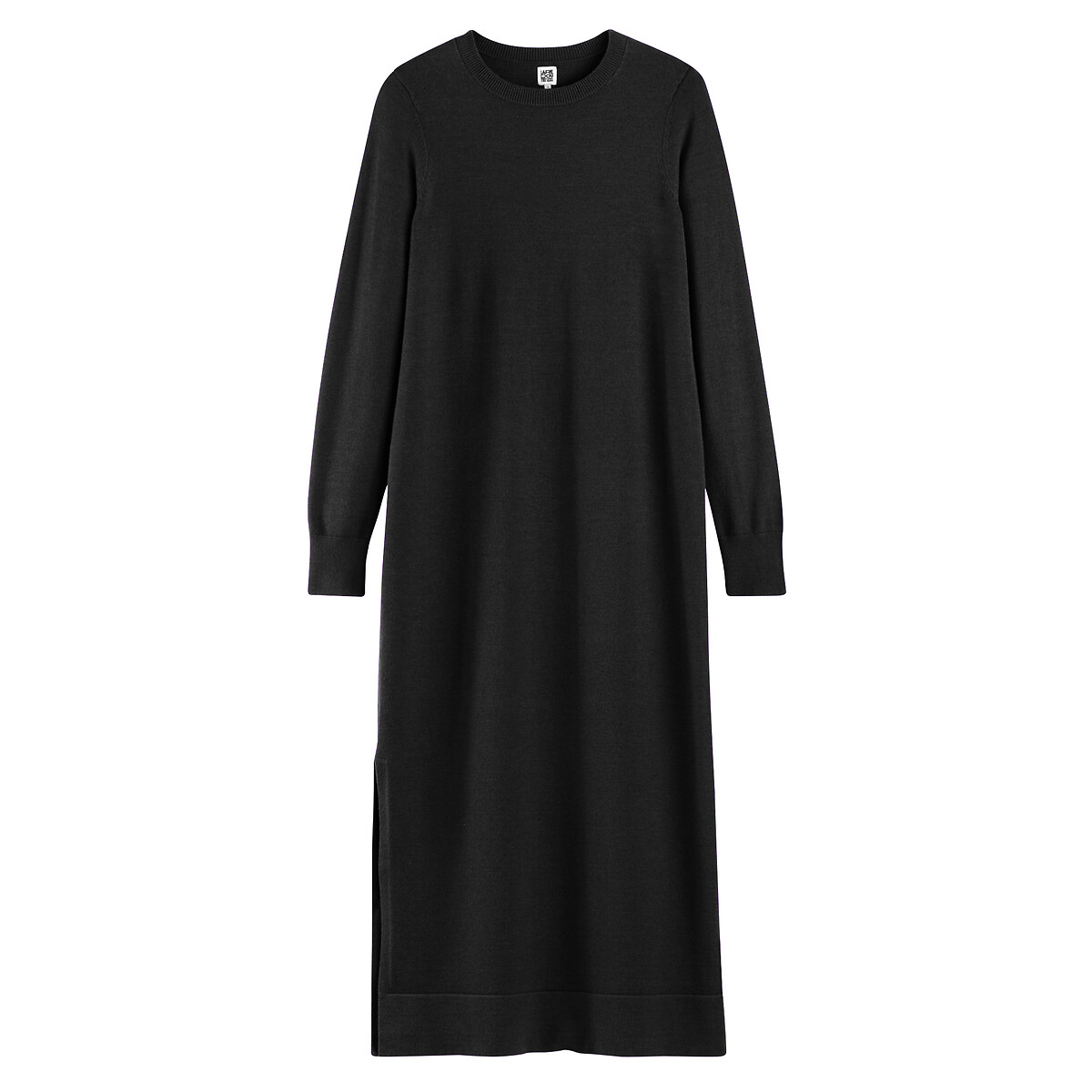 COLEÇÕES LA REDOUTE<br>Vestido longo de malha, mangas compridas